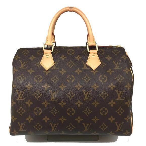 LOUIS VUITTON Brown Monogram Speedy 30 Boston Bag - Picture 1 of 10